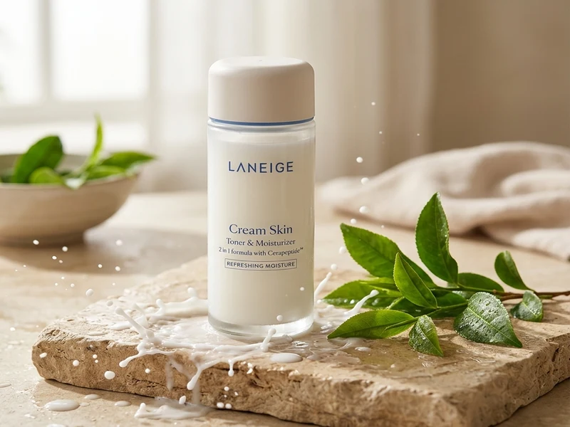 LANEIGE Cream Skin Cerapeptide milky emulsion and White Leaf Tea formulation